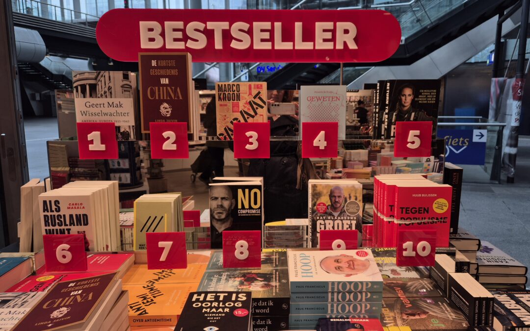 Drie boeken op de bestsellertafels